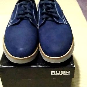Gordon Rush Shoes Cap Toed Oxfords suede Navy Blue